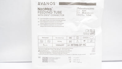 Avanos PFTM8.0P-NC NeoMed Polyurethane Feeding Tube w/EnFit Connector